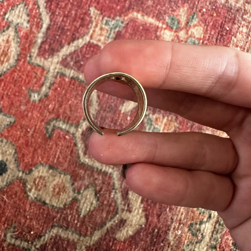 Stamped sterling silver star ring (adjustable) - Picture 4 of 5